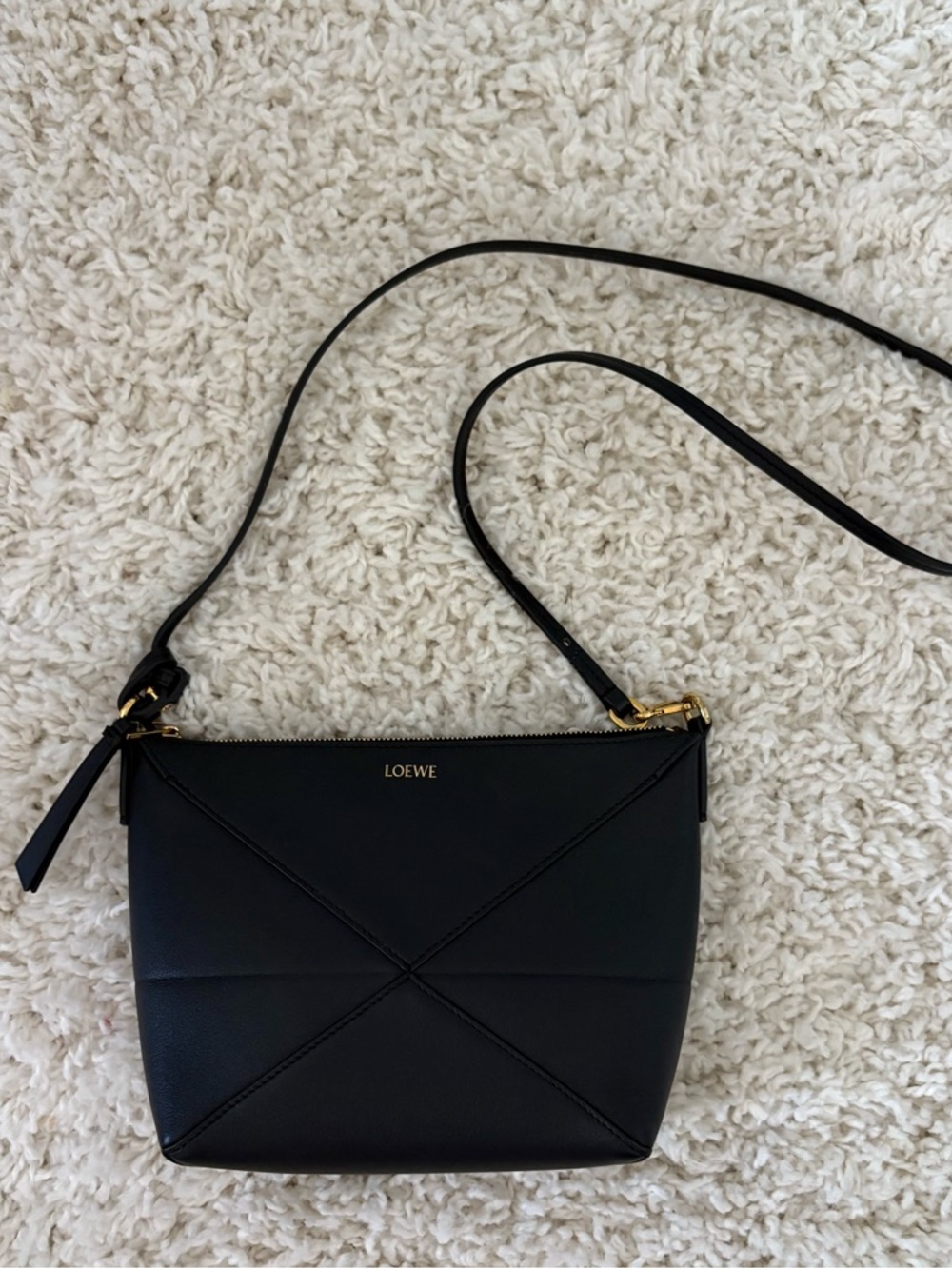 Loewe Black Puzzle Small Crossbody Bag pre loved